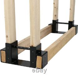 Firewood Bracket Space-saving Shelf Organizer Match Stack Wooden