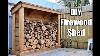 Firewood Shed Build Simple And Solid Super Limited Tools Build