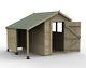 Forest Timberdale 8x6 Shed & Logstore Wooden Apex 25 Yr Guarantee Free Delivery