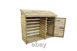 Forest Wooden Log & Wood Store with Garden Tool Store Pressure Treated