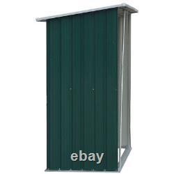 Galvanised Steel Outdoor Wooden Log Store Garden Fire Wood Storage Shed Pent