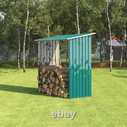 Galvanised Steel Wooden Outdoor Log Store Fire Wood Storage Shed Outdoor Shed UK
