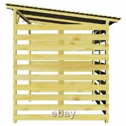 Garden Firewood Storage Shed Impregnated Pinewood Fire Wood Log Store Wooden