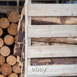 Garden Log Store Corner Wood Kindling Wooden Storage Shed