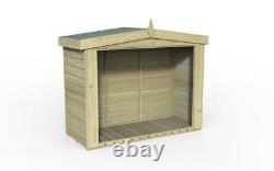 Garden Log Store Shed Forest Overlap Presssure Treated Wooden Apex