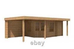 Garden house Johanna-40 Plus Wood garden storage wooden shed 5-corner Log