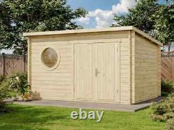 Garden house Maria-Rondo 44 B Wood garden storage wooden shed rectangle Log