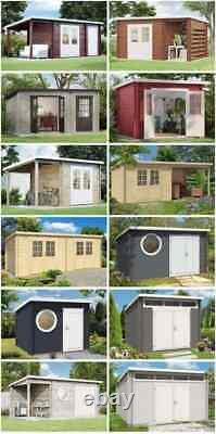 Garden house Maria-Rondo 44 C Wood garden storage wooden shed rectangle Log