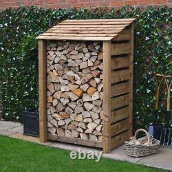 Greetham 6ft Outdoor Wooden Log Store Clearance Stock UK Hand Made