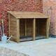 Hambleton 4ft Outdoor Wooden Log Store Also Available With Doors- Uk Hand Made