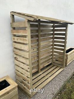 Handmade High Quality, X-Large Wooden Log / Wood Store, Delivered & Installed