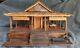 Handmade Wooden Storage- Jewelry Box Log Cabin Trading Post 14x17x10 Antique Art