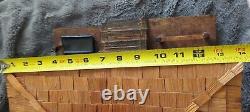 Handmade Wooden Storage- Jewelry Box Log Cabin Trading Post 14x17x10 Antique Art