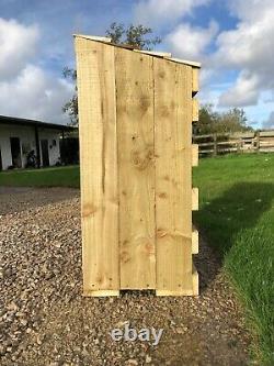 Heavy Duty 3ft Tall Slim Wooden Log Store Treated Timber Wood Firewood