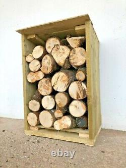 Heavy Duty Hand Made Small Wooden Log Store Treated Timber Wood Firewood