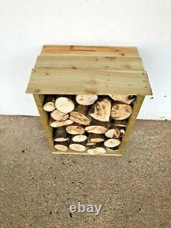 Heavy Duty Hand Made Small Wooden Log Store Treated Timber Wood Firewood