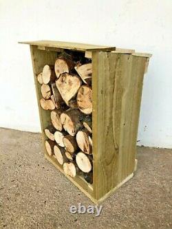 Heavy Duty Hand Made Small Wooden Log Store Treated Timber Wood Firewood