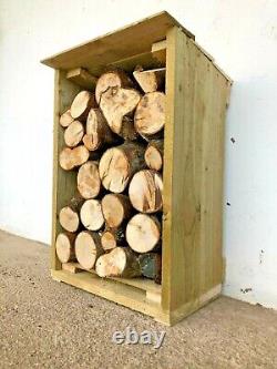 Heavy Duty Hand Made Small Wooden Log Store Treated Timber Wood Firewood