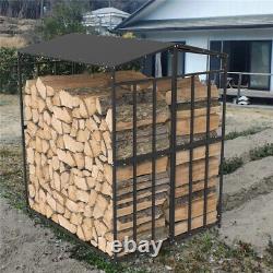 Heavy Duty Iron Firewood Rack Wood Storage Holder 47Inch Indoor/Outdoor Log Hoop
