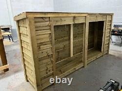 Heavy Duty Large 8FT Wooden Log Store (Available with Doors)