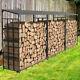Heavy Duty Outdoor Wooden Log Store Metal Garden Firewood Storage Shed Snowproof