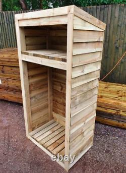 Heavy Duty Timber Wooden Garden Log Store Firewood Shed £125 Each Tanalised