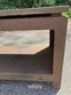 High Quality Heavy Grade corten steel log store bench by Adezz