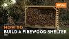 How To Build A Firewood Shelter Stihl Diy