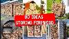 Ideas For Storing Firewood Outside The House 80 Examples For Inspiration Outdoor Firewood Rack