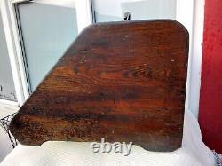 LARGE VINTAGE WOODEN COAL / LOG / STORAGE BOX with BRASS HANDLE AND SHOVEL