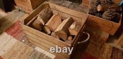 LOG STORE / FIRE WOOD STORAGE / FIREPLACE KINDLING BOX, Old Wooden Apple Crate