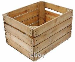 Old Wooden Apple Crate FIRE WOOD STORAGE LOG STORE FIREPLACE KINDLING BOX 