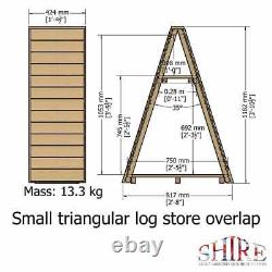 LOGSTORE PRESSURE TREATED LOG STORE WOODEN STORAGE FIREWOOD KINDLING RACK 3x2