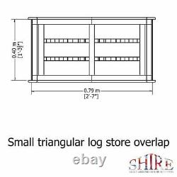 LOGSTORE PRESSURE TREATED LOG STORE WOODEN STORAGE FIREWOOD KINDLING RACK 3x2