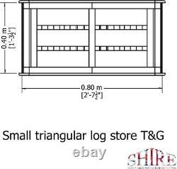 LOGSTORE PRESSURE TREATED LOG STORE WOODEN STORAGE FIREWOOD KINDLING RACK 3x2