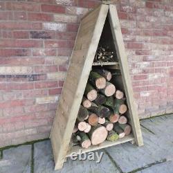 LOGSTORE PRESSURE TREATED LOG STORE WOODEN STORAGE FIREWOOD KINDLING RACK 3x2