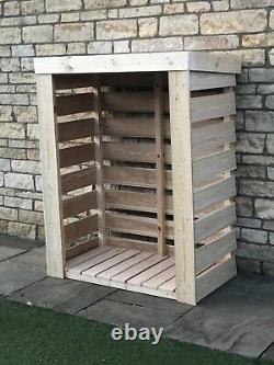 Large Heavy Duty Larch Cladded Wooden Log Store TOP QUALITY