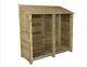 Large Heavy Duty Wooden Log Coal Store Shed Pressure Treated Timber 4ft