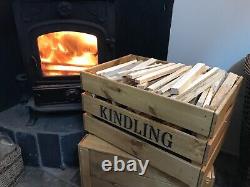 Large Kindling Design Wooden Box Crate Storage Kindling Logs Home Garden Gift