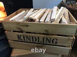 Large Kindling Design Wooden Box Crate Storage Kindling Logs Home Garden Gift