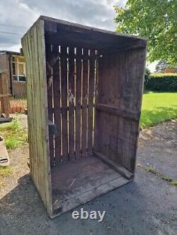 Large Rustic Solid Made Wooden Crate To Use As A Wood Or Log Store 6ft X 4ft