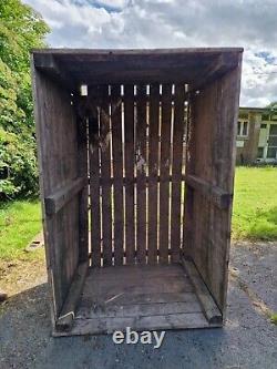 Large Rustic Solid Made Wooden Crate To Use As A Wood Or Log Store 6ft X 4ft