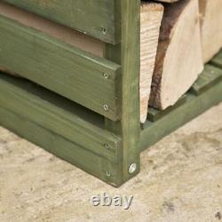 Large Wooden Garden Outdoor Log Firewood Burner Store Storage Unit Shed Shelf