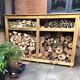 Large Wooden Log Store, 4ft Hi X 6ft Wide 2ft Deep, Heavy Duty, Fully Assembled