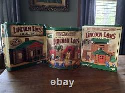 Lincoln Logs Mixed Lot Wooden Building Blocks General Store Big L Ranch Lookout