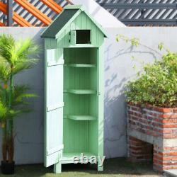 Lockable Wooden Outdoor Garden Shed Log Lawn Mower Tool Store Cabinet Unit House