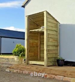 Log Store 6ft Wooden Garden Shed Reverse Roof W-990mm x H-1800mm x D-810mm