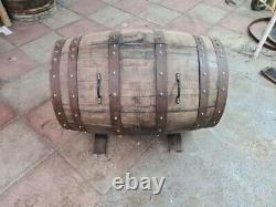 Log Store Old Reclaimed Used Rustic Whiskey / Whisky Oak Wooden Barrel