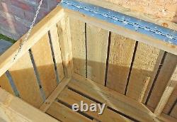 Log Store Tidy Storage Firewood Chest Box Store Wooden Timber Wood Sawn Logs