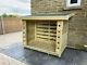 Log Store Wooden Garden Pent Outdoor Patio Storage Heavy Duty 16mm